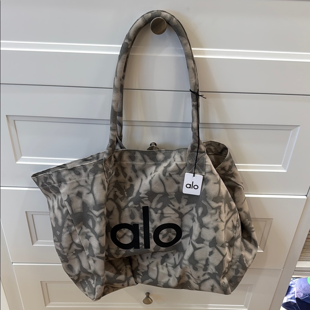 ALO Yoga Gray Camouflage Tote Bag